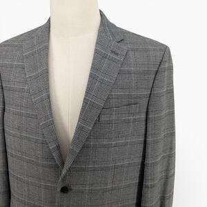 Michael Kors Men's Classic-Fit Plaid Sport Coat Blazer Jacket Gray 42 S NWOT